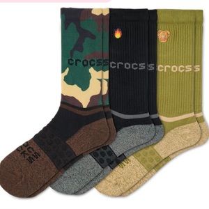 Crocs Socks Graphic 3 Pack Crew Length